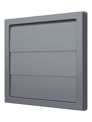 Выход стенной КФ фланец D150/160 жалюзи 190х190 ASA Gray ERA