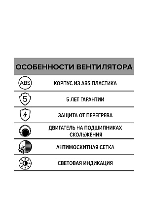 Вентилятор накладной STANDARD D125 сетка обр.клапан ET ERA