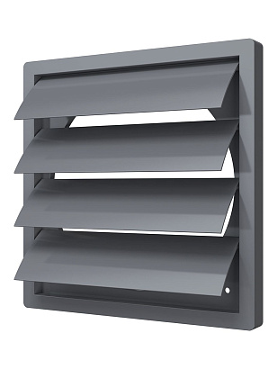 Выход стенной КФ фланец D400 жалюзи 456х456 ASA Gray ERA